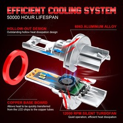 For GMC Yukon 2007 – 2014 – 4x 6000k Combo LED Headlight Hi/Lo Fog Light Bulbs
