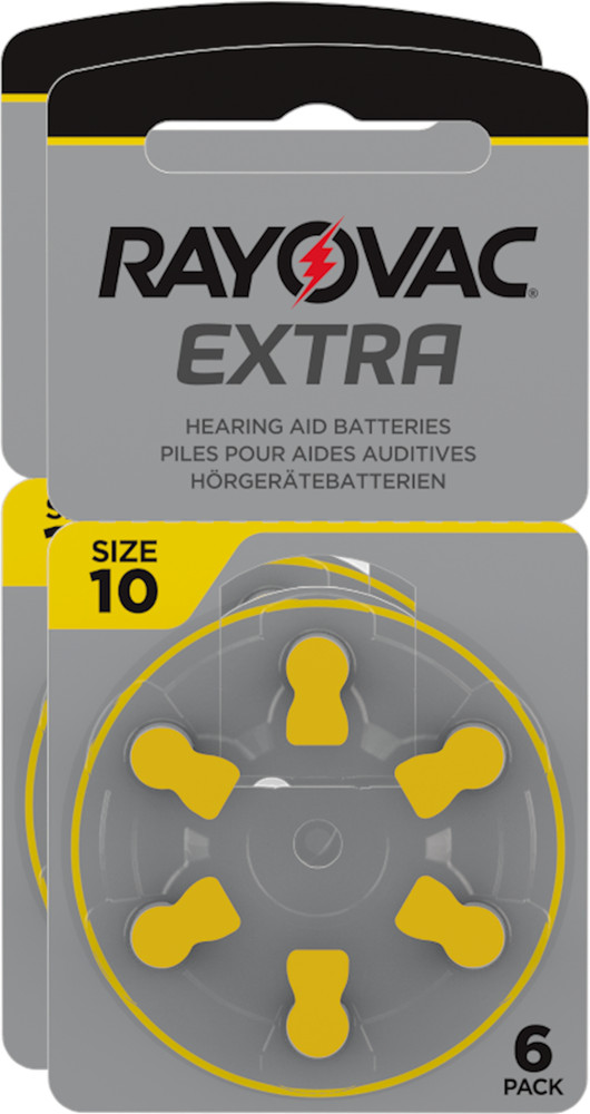 12 x Rayovac Hearing Aid Batteries 10 Extra Advanced 1.45V 105mAh 10AU-6XEMF