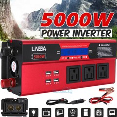 5000W Convertidor 12V A 110V / 24V A 110V Para Carro Auto inversor de corriente