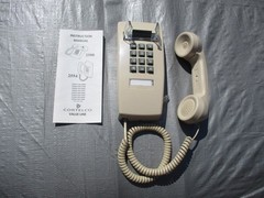 Vintage Cortelco 2554 255413-VBA-20M Wall Phone BEIGE 2554-V-BG UPC 048044255123