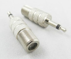 10pcs 3.5mm 1/8″ Mono Male Plug to F-Type F Female Iack Adapter Connector