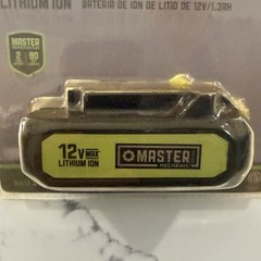 Master Mechanic 212614 Lithium-Ion 1.3Ah Battery, 12V