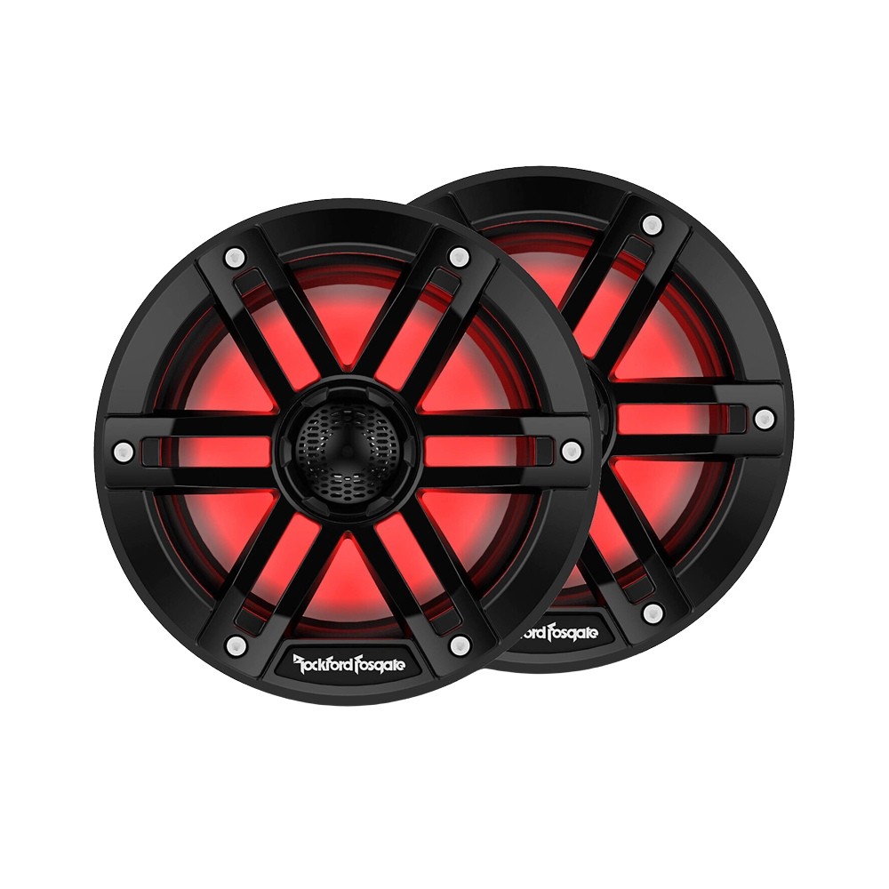OPEN BOX Rockford Fosgate M1-65B 6.5″ Color Optix Marine 2 Way Speakers (Black)