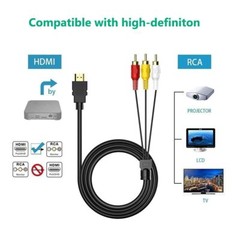 5FT HDMI Male To 3 RCA Video Audio AV Transmitter Adapter Cable HDTV 1080 Lot