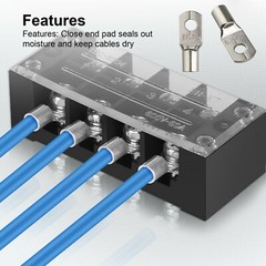 280PCS Car Copper Lug Ring Terminals Cable Electrical Wire Crimp Connectors Kit