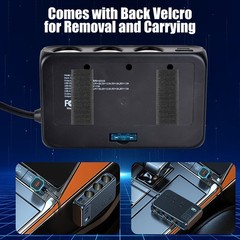 9-in-1 3 Way Car Cigarette Lighter Socket Splitter Fast Charger Power Adapter