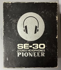 Vintage Pioneer SE-30 wired headphones 1/4″ jack white/black Japan