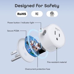 Geeni DOT Smart Wi-Fi Outlet Plug with Voice Control (2 Pack)