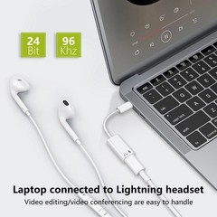 USB C to Lightning Audio Adapter, USB Type C Male to Lightning Female Earphone C