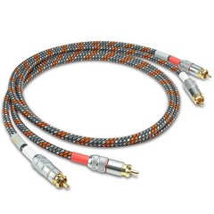 2 Pack 0.5m / 1.64Ft HiFi Audiophile RCA to RCA Cable, Male to Male with Gold…