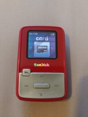 SanDisk Sansa Clip Zip 4GB SDMX22 FM MP3 Player, RED, Very Good, Tested, USA