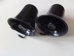 2 – New CB Ham Radio PA Audio Speaker Horn Black ABS Weather Proof 15 watt 8 ohm