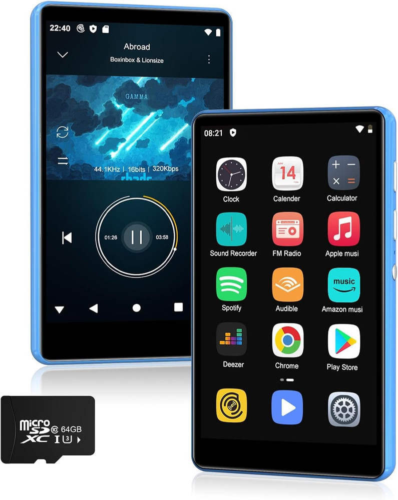 80GB Music Player, MP4 MP3 Player with Bluetooth and Wifi with 4-Inch IPS Touch