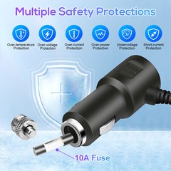 7-in-1 4Way Car Cigarette Lighter Socket Splitter Fast Charger Power Adapter 12V