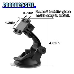 Windshield Mount Suction Cup Bracket for Backup Camera Monitor 4.3–5 Inch