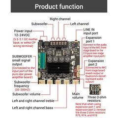 1Pc 4~8Ω Power Amplifier Board Module 2.1 Channel 50W*2+100W Bluetooth mm
