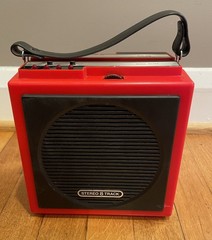 Sears Stereo 8 Track Player Solid State Red Hong Kong Vintage UNTESTED.