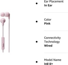 Skullcandy Ink’d In-Ear Wired Earbuds – Pink