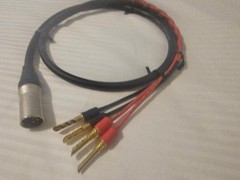 Canare 4S8 4-Pin XLR Male to 4 BFA Banana Plug OCC Silver Hifi Speaker Cable