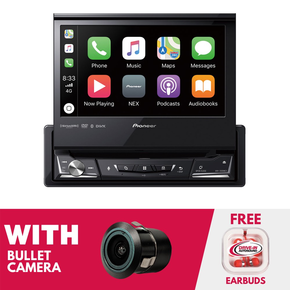 Pioneer AVH-3500NEX 7″ 1-DIN Multimedia DVD Receiver with Bullet Camera