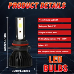 For GMC C1500 1988-1999 Combo High Low Beam 6000K Front LED Headlight Bulbs P4C