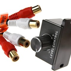 Car Amplifier Remote Bass Level Control Knob Universal Stereo RCA Input Output