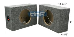 1 PAIR 2 TOTAL CUSTOM 6-1/2″ SQUARE SPEAKER BOX 6.5 INCHES – SHIPS FREE TODAY!