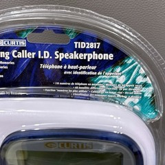 Curtis Corded Telephone White Wall Mountable Caller ID Speaker Talking Caller ID