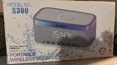 Auvoda S300 Portable Wireless Stereo Speaker with RGB Light & Digital Clock