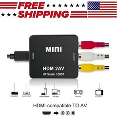 1080P AV RCA to HDMI 1080P RCA CVBS Video Audio Composite Converter Mini Adapter
