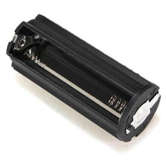 HL Black Cylindrical 3 AAA Plastic Battery Holder Adapter Case Box Flashlight