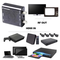 VHF RF Modulator HDMI Coaxial Converter 1080P PLL Control NTSC CH3=61.25MHz