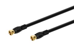 3ft RG6 (18AWG) 75Ohm Quad Shield CL2 Coaxial Cable w/ F Type Connector 3030
