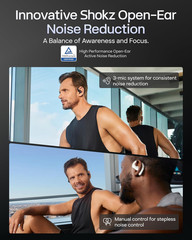 SHOKZ Openfit Pro Open-Ear True Wireless Earbuds with Open-Ear Noise Reduction,