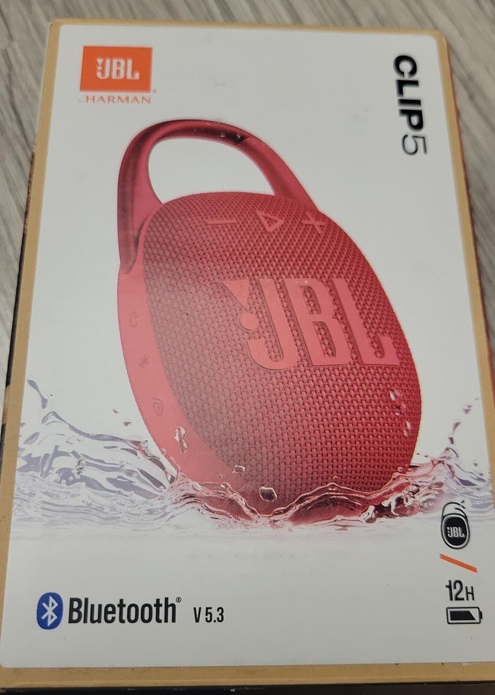 JBL Clip 5 Portable Waterproof Dustproof Wireless Speaker Red