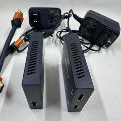 BZBGEAR BG-EXH-50C HDMI Extender TX RX 4K over Cat5e/6 w Power Adapters