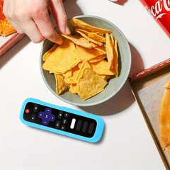 1P Silicone Remote Control Cover For Roku Glow-In-The-Dark TV Remote Holder Case