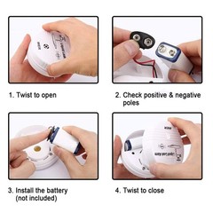 WER Water Leak Alarm Sensor, Battery Operated Leak Alert, 90dB Water Detector…