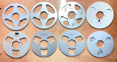 10.5″ x 1/4″ Empty Metal Tape Reels – Scotch and Audiotape – LOT OF 8