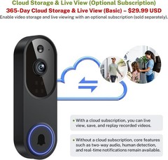 Video Doorbell 1080p HD Camera WI-FI Night Vision Motion Detection Wireless