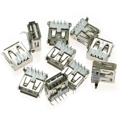 MEETOOT 10pcs 90 Degree 4-Pin USB Type A Standard Port Female Solder Jacks Co…