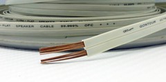 QED Qontour Ultra-Flat Solid Core Speaker Cable Sold by the METER Raw cable DIY