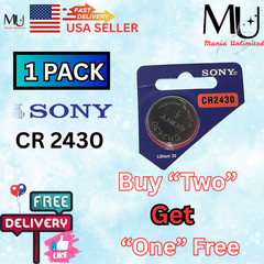 1 Pcs Sony CR2430 FreshStock DL2430 ECR2430 Lithium Battery 3v Expire Date 2033+