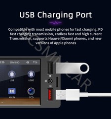 4.1in Bluetooth Car Radio Stereo Single 1Din For CarPlay Android Auto AUX USB