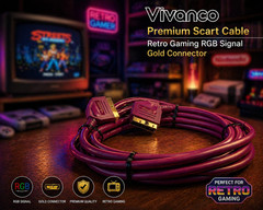 Premium Scart Cable 🌈RaRe🌈 10M Strong RGB Signal Retro Gaming – Gold Connector
