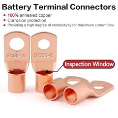Wire 40FT (20Ft Black+20Ft Red) Copper Clad 0 Gauge Black/Red – 40FT