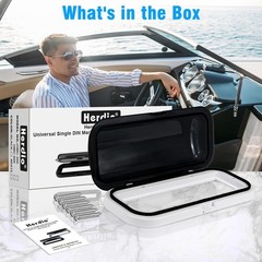 Herdio Marine Water-Resistant Stereo Cover – Smoke-Tinted Boat Radio Protector