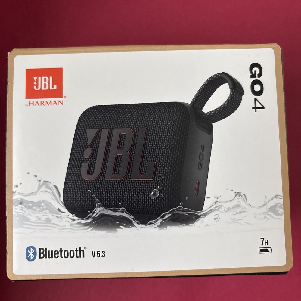 JBL Harman Go 4 Go4 Portable Bluetooth Speaker – Black – V5.3 – New in Box