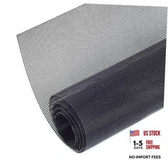 Universal 40″x13″ Car Grill Mesh – 1mm Round Hole – Black – PVC Coated 304SS