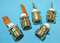 5 Pcs – LC Coaxial Panel Connector, Small Flange – Preowned